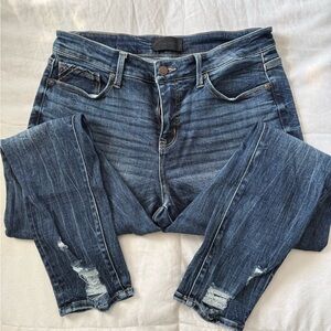 Black Label Midnight Blue Ripped Skinny Jeans